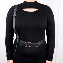 Women's Sexy Dark Punk Harness Belt Shoulder Strap Decoration