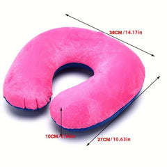 Inflatable U Shaped Travel Pillow for Comfortable Sleeping on Plane or Train