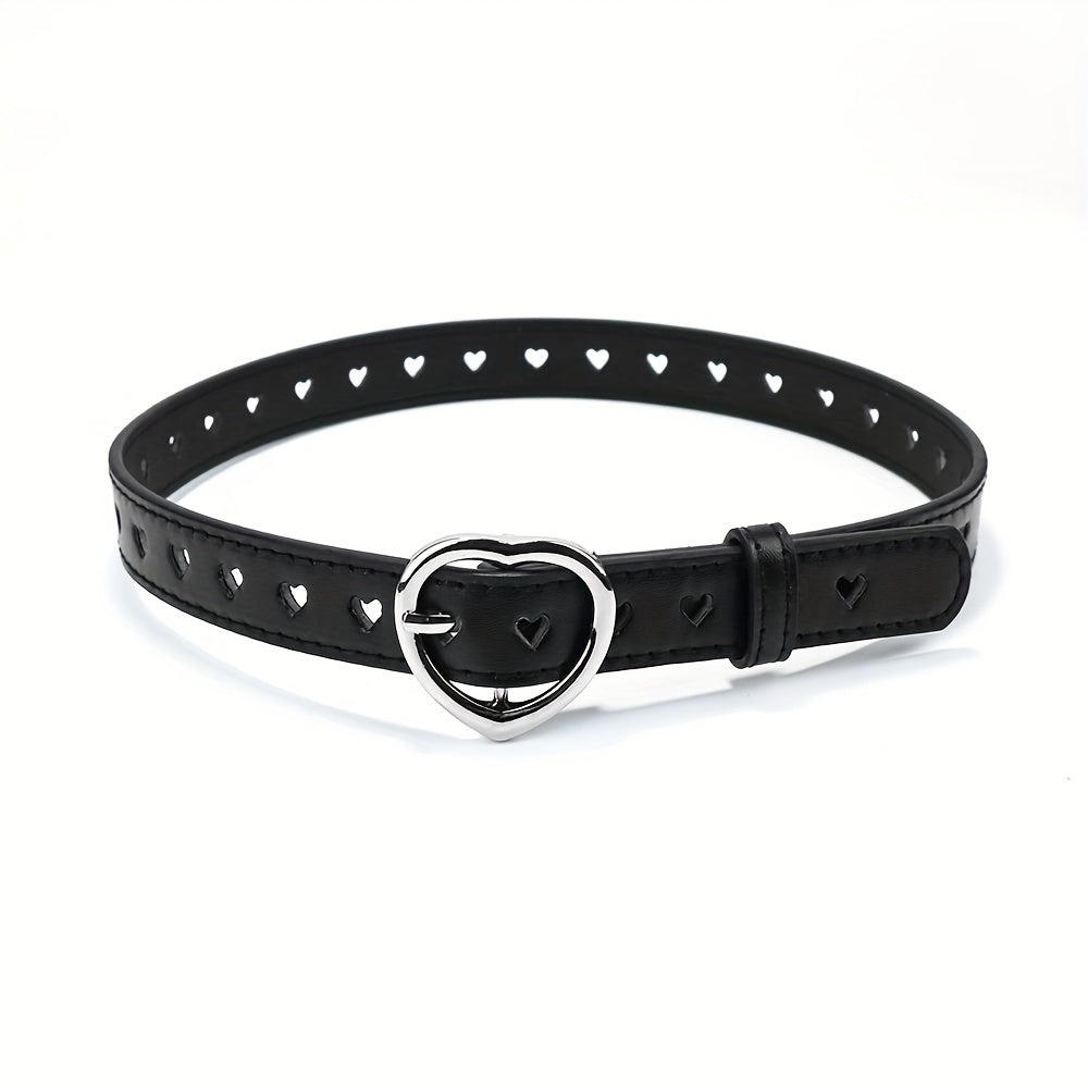 4pcs Heart Buckle Jeans Strap Men