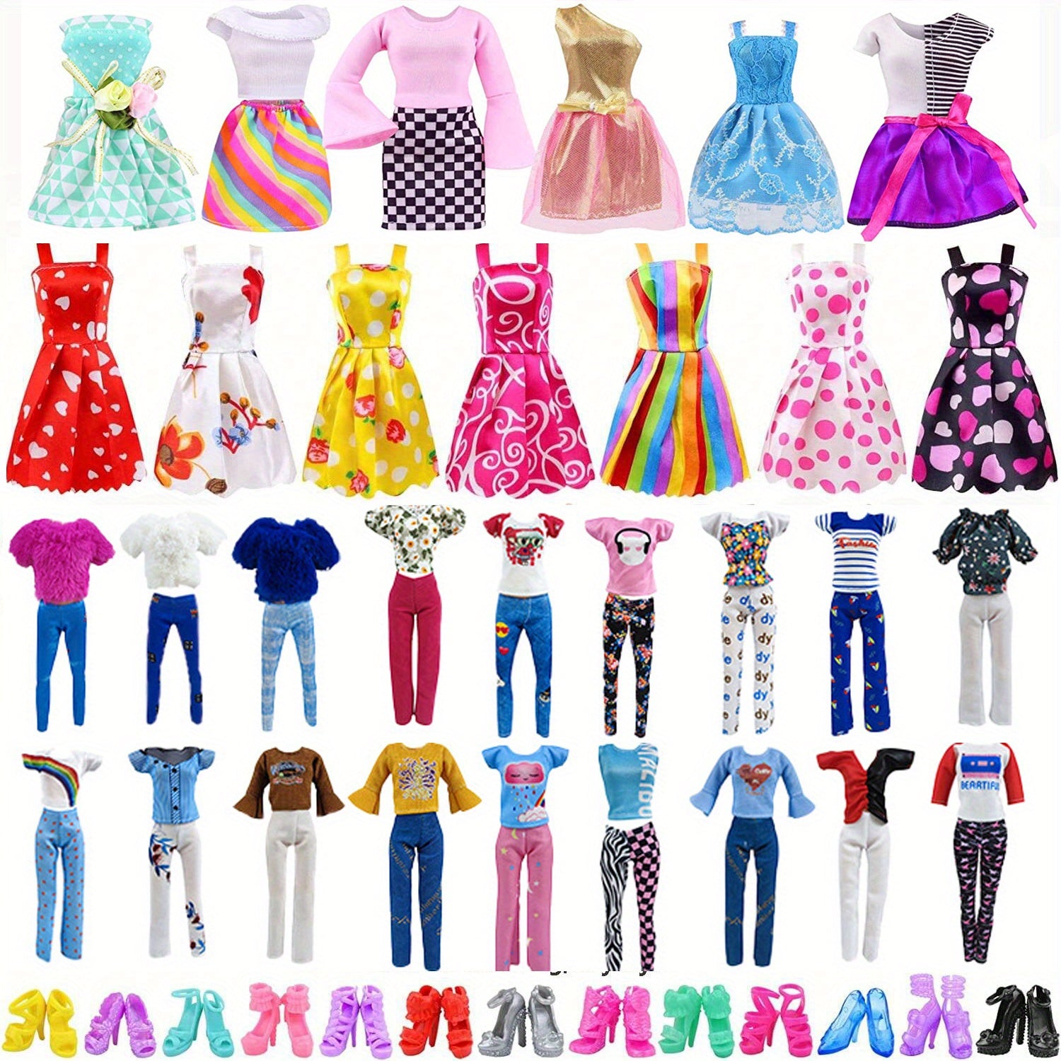 YADIYADI 38pcs Doll Accessories Set Complete Outfit for 29 Dolls
