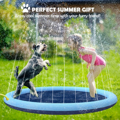 Anti Slip Splash Sprinkler Pad for Dogs - Thickened Paddling Pool