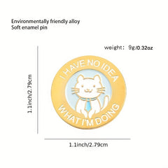 Cartoon Cat Zinc Alloy Brooch for Backpacks