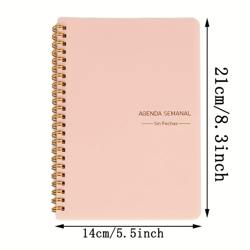 Spanish A5 Weekly Planner Notebook - School & Office Stationery