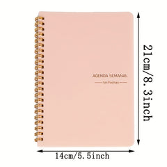 Spanish A5 Weekly Planner Notebook - School & Office Stationery