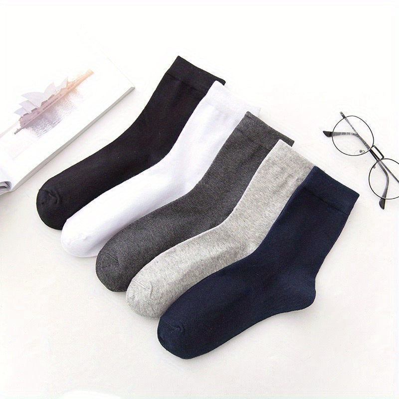 5 Pairs Unisex Diabetic Socks Breathable Polyester Crew Socks