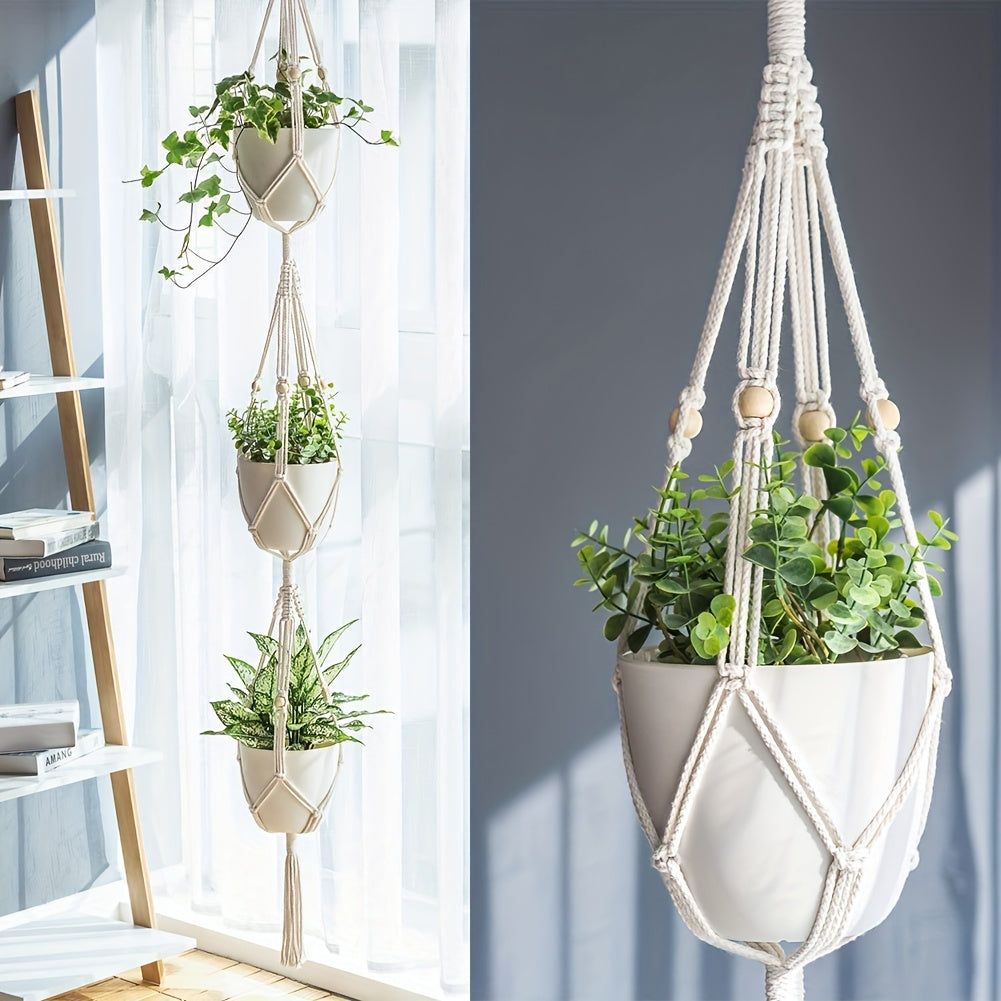 Macrame Plant Hanger 3 Tier Hanging Planter Basket