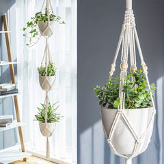 Macrame Plant Hanger 3 Tier Hanging Planter Basket