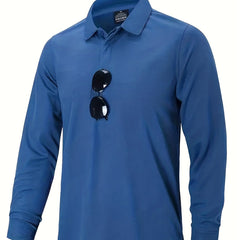 ZENGVEE Men's Quick Drying Long Sleeve Performance Golf Shirt