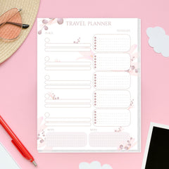 BUBU Travel Planner To Do List Pad Travel Places Notes Undated Organizer