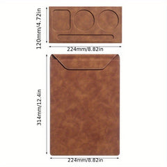 A4 Faux Leather Magnetic Board Clip