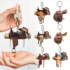 Saddle Car Key Chain Pendant Decoration Women Acrylic Key Chain Ornament