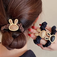 Rabbit Bunny Hair Ties Scrunchie Ponytail Holder for Women Girls
