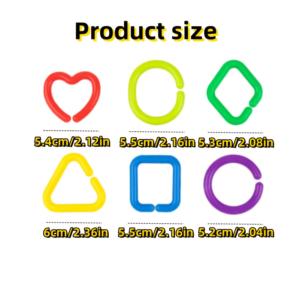 70pcs Geometric Buckle Chain Building Toys for Cognitive Development