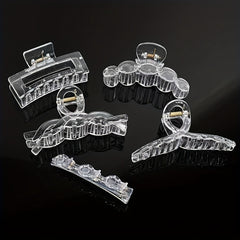 Transparent Hair Claw Clip Nonslip Shark Claw Ponytail Holder