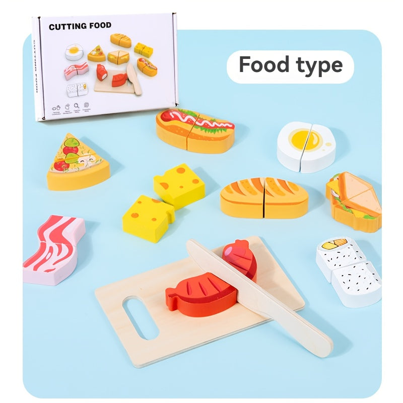 Chicchile Toy Set Simulated Fruits and Vegetables Magic Tape