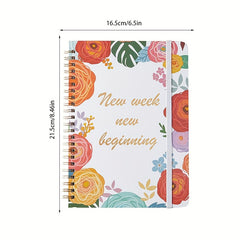 Colorful Undated Daily & Weekly Planner Notebook