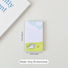 Cute Cartoon Star Puppy Bunny Note Paper 80 Sheets