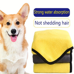 Quick Drying Pet Towel Soft Absorbent Coral Velvet Pet Bath Towel