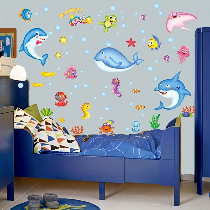 Happy Ocean Wall Sticker for Kids Room Decoration