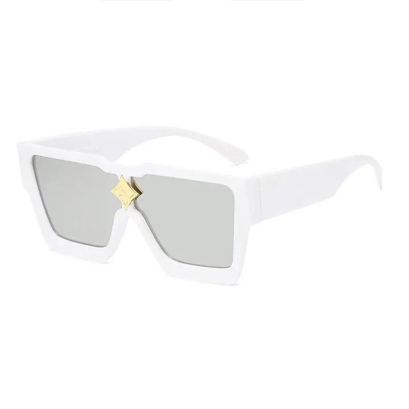 Retro Big Frame Star Sunglasses UV400 Square
