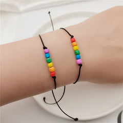 Rainbow Rice Beads Braided Bracelet