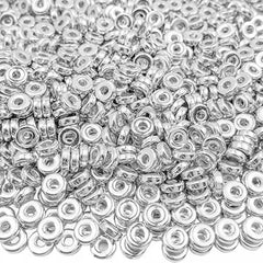 100 Pcs 6mm Flat Round CCB Spacer Beads for DIY Jewelry Making