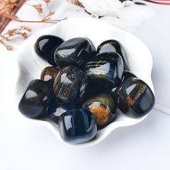 1pc Tiger Polished Rolling Stone Grinding Stone for Aromatherapy Diffuser