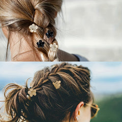 5pcs Flower Hair Clips Mini Shark Claw Hair Accessory