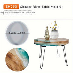 Resin Table Mold for DIY Art - Rectangular Round Irregular River Table Resin Sil