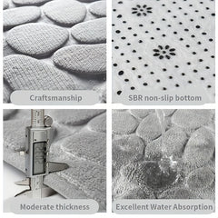 Absorbent Bathroom Mat Memory Foam Washable Bath Rug