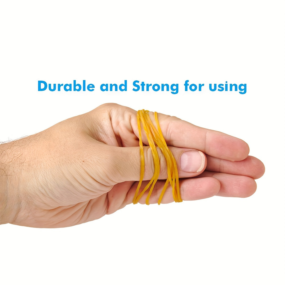 100pcs Yellow Rubber Band Ring High Elastic Durable Leather Band