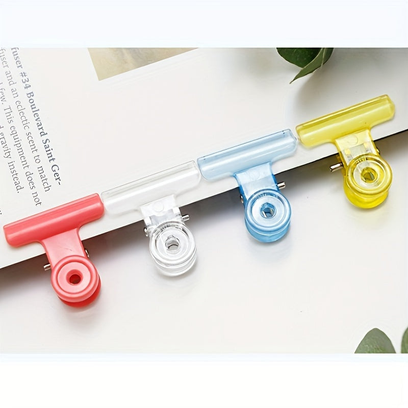 4pcs Mixed 30mm Spring Clip Assortment Storage Plastic Clip Office Learning