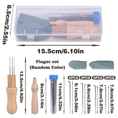 Needle Felting Kit with 3 Needle Holders 4 Sizes Metal Felting Needles