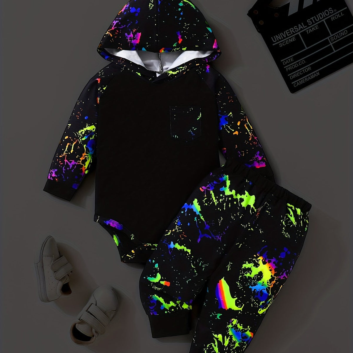 Baby Boys Glow In The Dark Hoodie & Pants Set