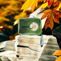 Daisy Printed Waterproof Cosmetic Bag for Outdoor Travel