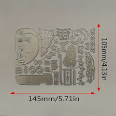 1pc Christmas Fireplace Dog Car Metal Cutting Dies for DIY Cards Scrapbooking