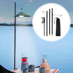 Aluminum Alloy Camping Folding Lamp Pole Adjustable Lantern Stand