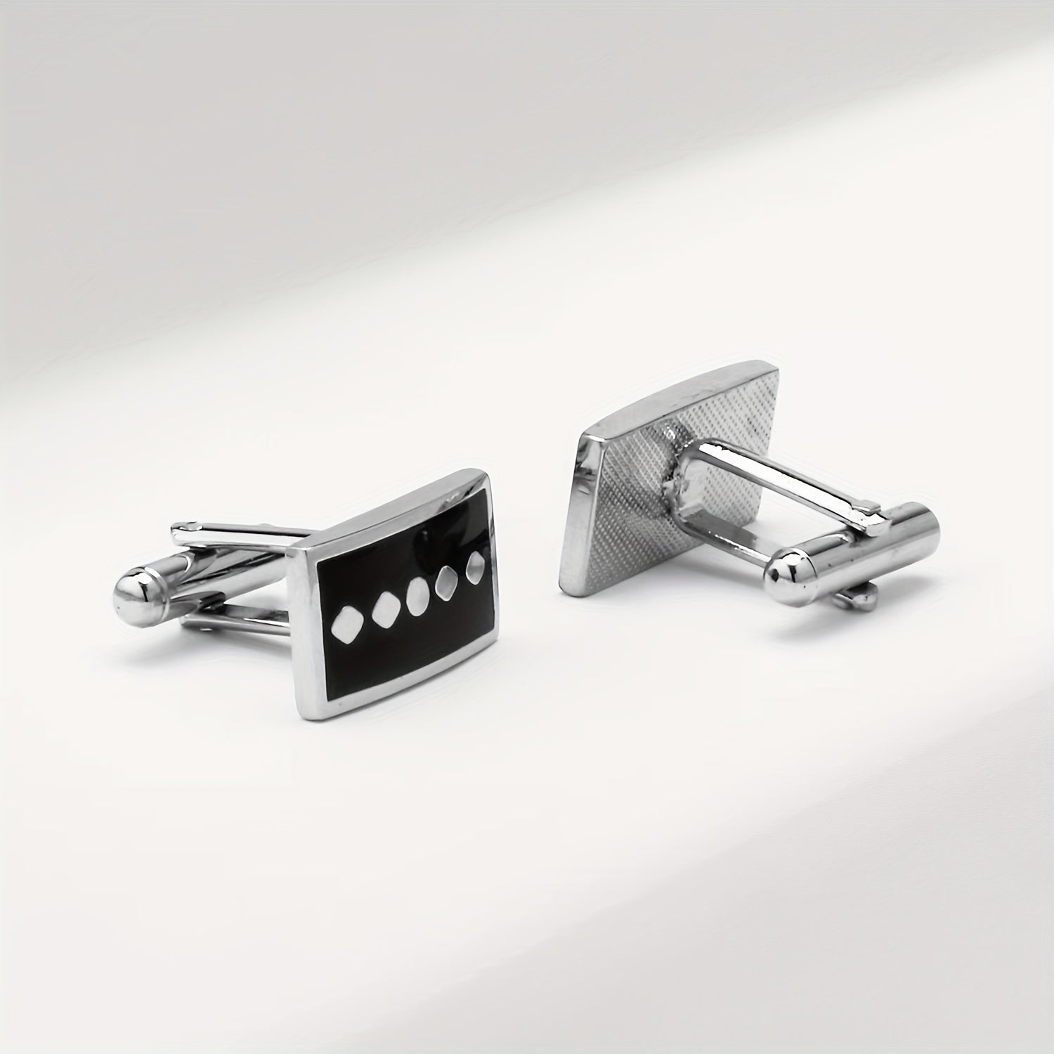 High-End Square Striped Cufflinks for French Shirt