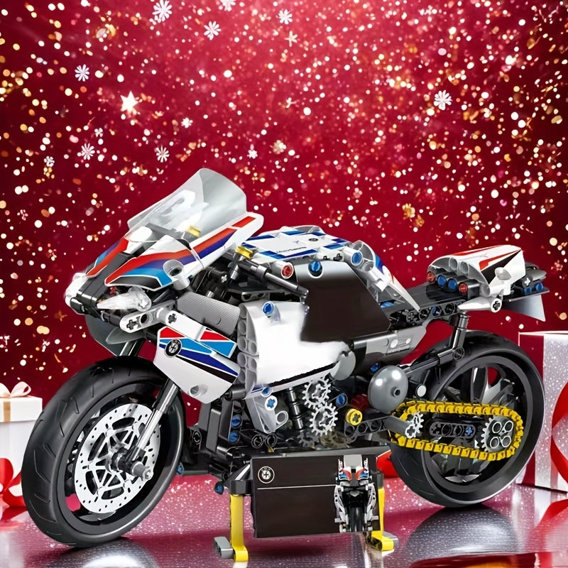 Creative Motorcycle Building Blocks Toy Construction Puzzle ABS Material