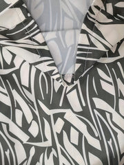  Geometric Print Wide Leg Pants With Pockets