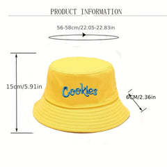 Letter Embroidered Bucket Hat Classic Candy Sunscreen Sun Hat Unisex
