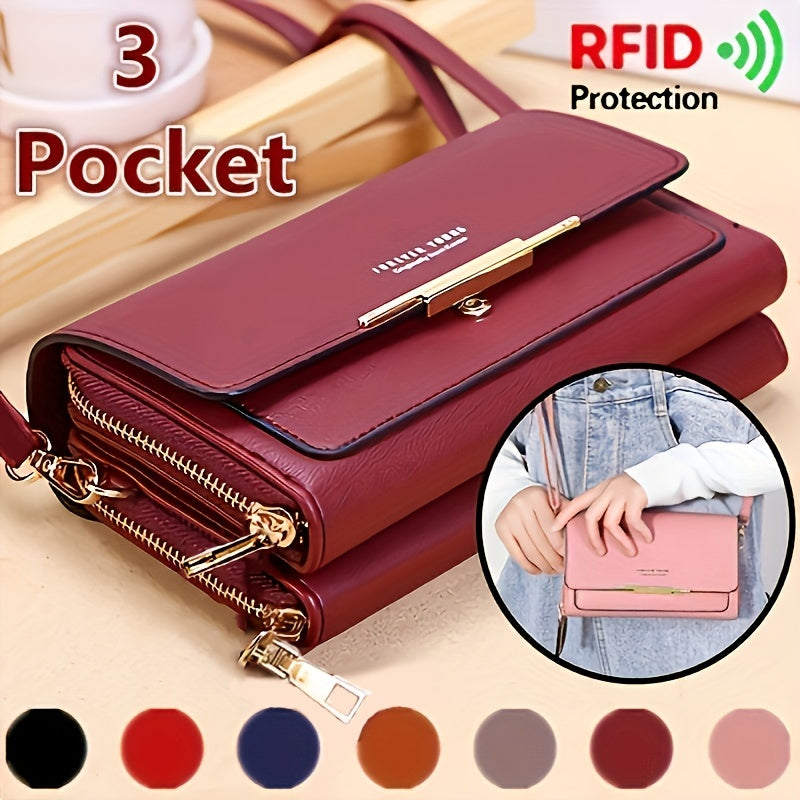 Square Shoulder Bag Minimalist Crossbody Bag For Work Women's Purse