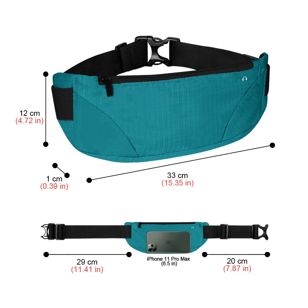 Waterproof Fanny Pack Waist Bag for Running Hip Bum Belt