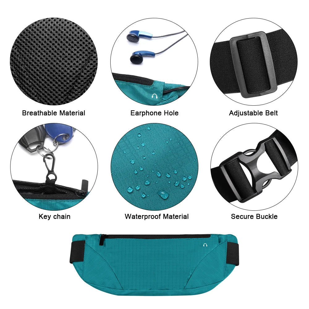 Waterproof Fanny Pack Waist Bag for Running Hip Bum Belt