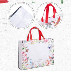 Flower Print Foldable Shopping Bag Reusable Eco Shopper Bag Large