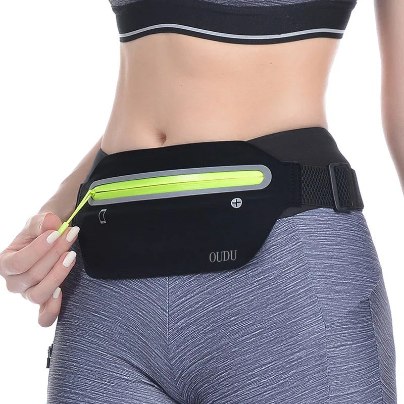 Hidden Waist Bag Sports Belt Ultra-Thin Waterproof Fanny Pack