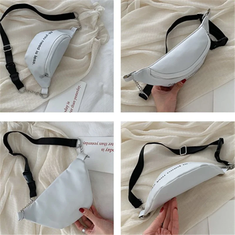 Women Fanny Pack PU Waist Fanny Pack Chest Crossbag