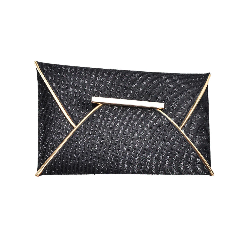 Glitter Envelope Clutch Wedding Bag Evening Party Purse Handbag