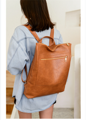 Fashion PU Leather Women Backpack Waterproof School Travel Backpacks