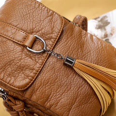Women's Phone Bag Flip Buckle Mini Messenger Bag PU Leather Shoulder Bag